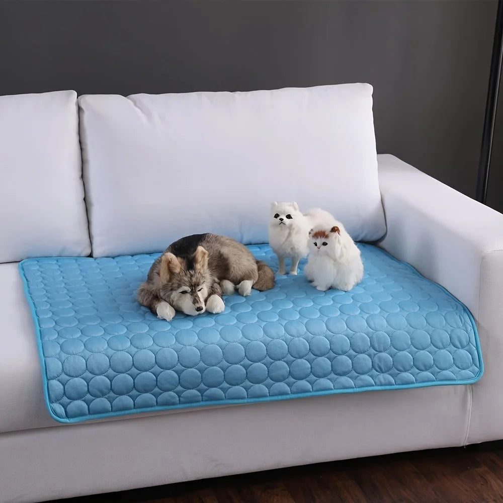 Tapis rafraîchissant pour chien, lit d'été pour animaux de compagnie, extra large pour petits et grands chiens, accessoires pour animaux, couverture durable pour chat, coussin de glace pour chat, couverture pour canapé