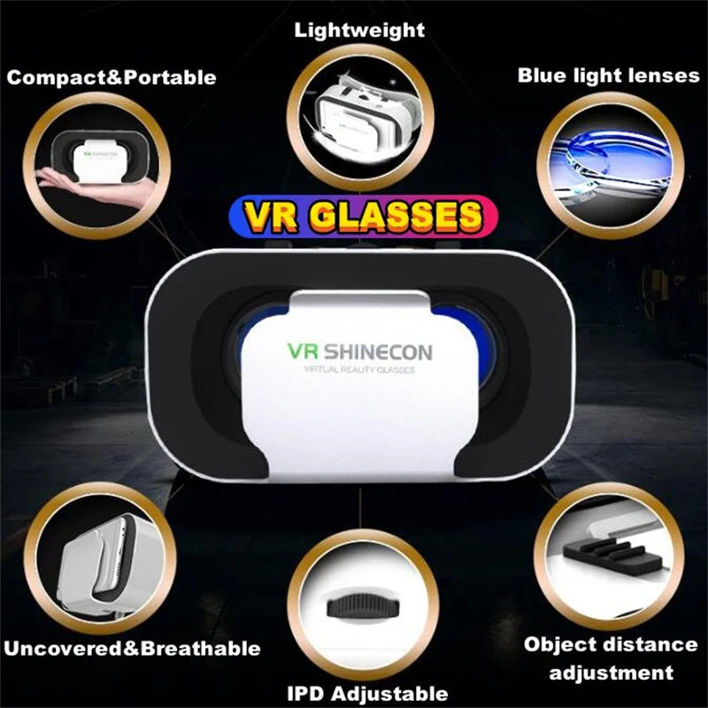 G05 MINI VR lunettes IMAX films 3D lunettes de réalité virtuelle Google carton boîte VR casque pour 4.5-6 "téléphone, Support jeu Joystick