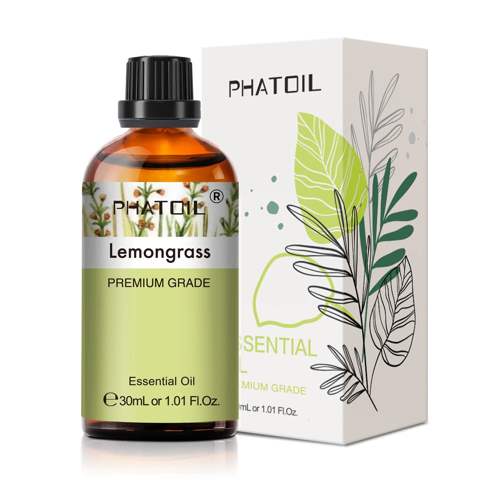 PHATOIL 1 pièces huile essentielle d'aromathérapie 30ml citron Eucalyptus lavande bergamote jasmin jiépro Rose vanille arôme huile essentielle