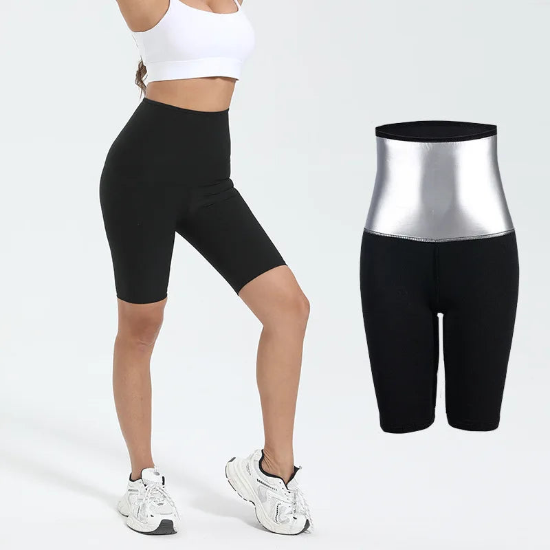 Short brûlant les graisses, Leggings de Compression, pantalon amincissant, taille longue, entraîneur de sueur, Thermo chaud, perte de poids, tondeuse pour femmes