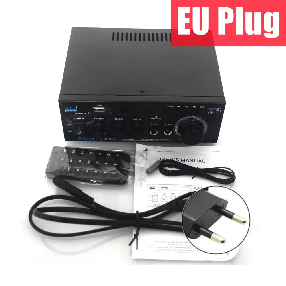 Woopker AK35/AK45/AK45 Pro/AK55 amplificateur numérique amplificateur de son Bluetooth 2 canaux HIFi FM USB amplificateur Audio pour maison voiture karaoké