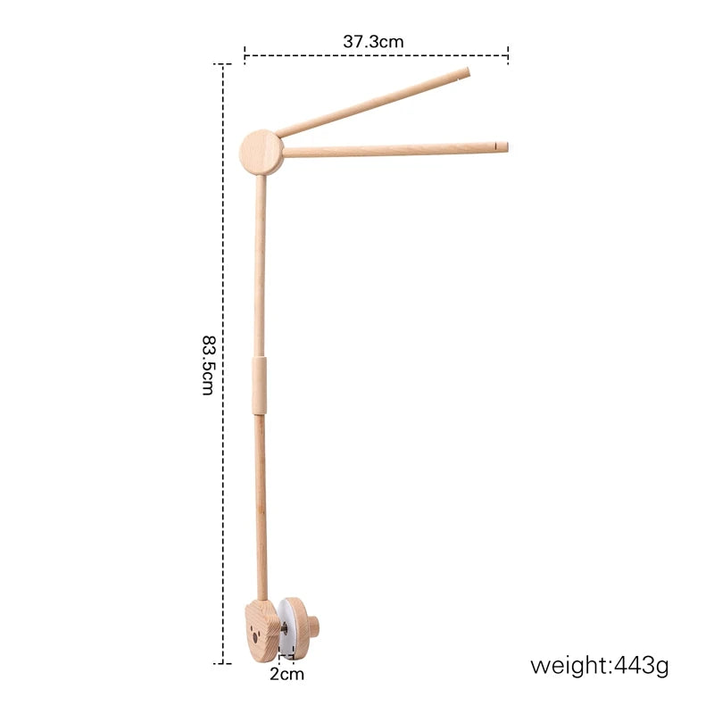 Boîte à musique rotative pour nouveau-nés, berceau pour bébé de 0 à 12 mois, hochet suspendu couleur bois, jouets musicaux apaisants, cadeau pour bébé
