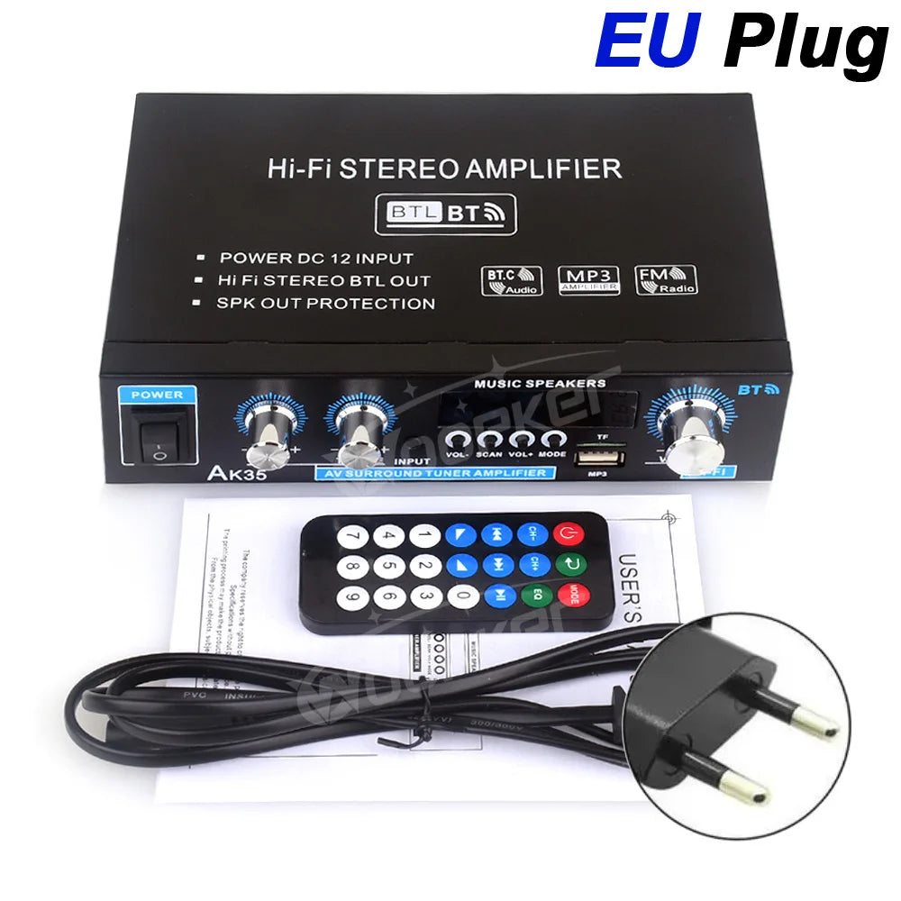 Woopker AK35/AK45/AK45 Pro/AK55 amplificateur numérique amplificateur de son Bluetooth 2 canaux HIFi FM USB amplificateur Audio pour maison voiture karaoké