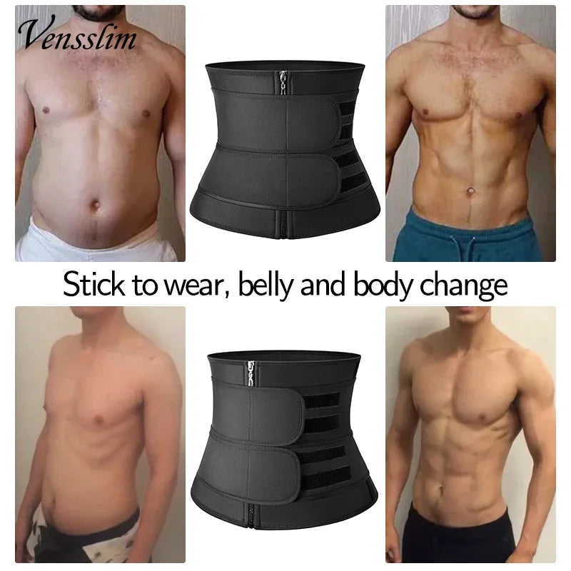 Vensslim hommes taille formateur corps Shapers minceur ceinture gaine perte de poids ventre Cinchers entraînement tondeuse Corset Sauna sueur sangle
