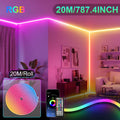 Ruban LED Néon RGB 30M/20M avec application et télécommande, étanche IP65, formes personnalisables, synchronisation musicale, fonction minuterie, pour décoration intérieure et extérieure, maison, fête, bar