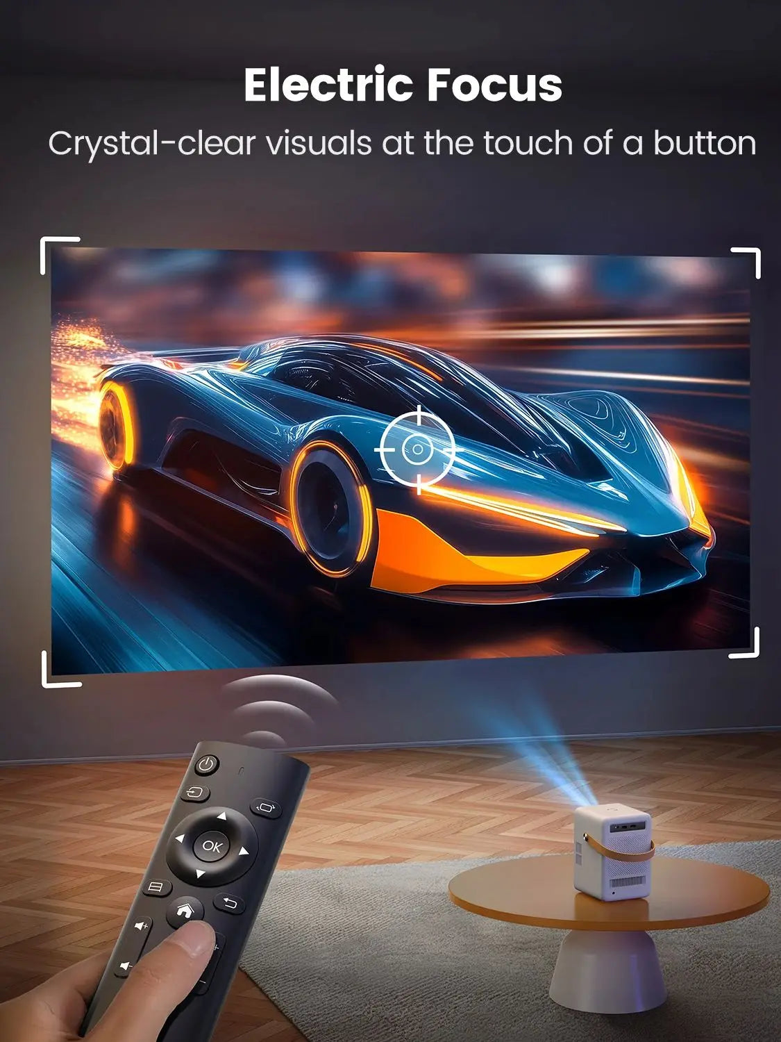 TOPTRO projecteur Android 9.0 1080P 380ANSI projecteur Portable 1280*720P Auto Keystone mise au point électrique batterie intégrée Home cinéma
