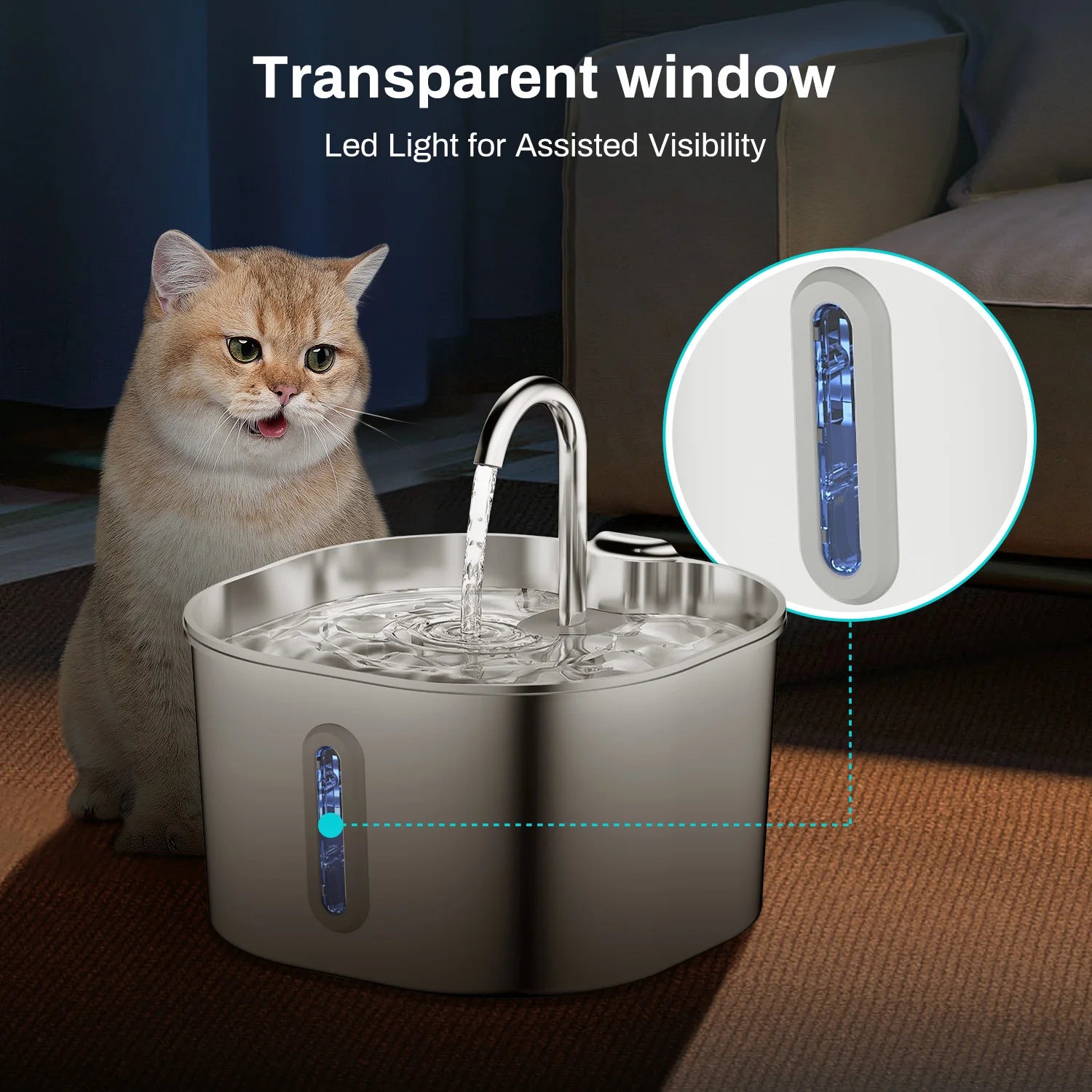 Fontaine automatique 2.2L pour chat et chien