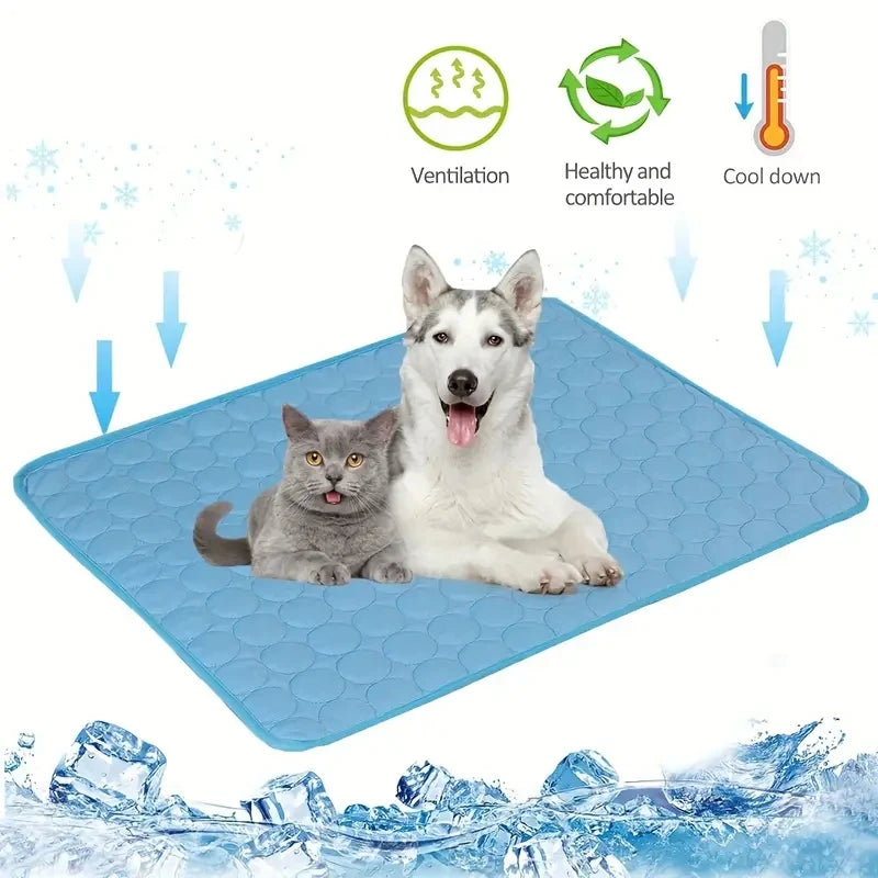 Tapis rafraîchissant pour chien, lit d'été pour animaux de compagnie, extra large pour petits et grands chiens, accessoires pour animaux, couverture durable pour chat, coussin de glace pour chat, couverture pour canapé
