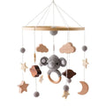 Boîte à musique rotative pour nouveau-nés, berceau pour bébé de 0 à 12 mois, hochet suspendu couleur bois, jouets musicaux apaisants, cadeau pour bébé