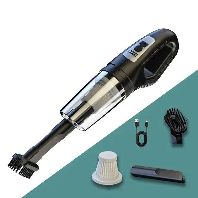 Aspirateur de Voiture Portable 120W – Sans Fil, Rechargeable USB