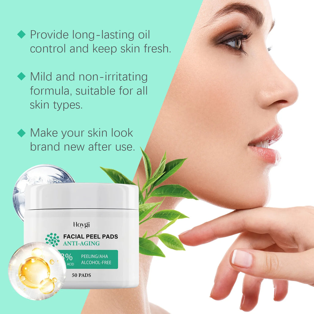 Tampons de coton à l'acide glycolique, rétrécit les Pores, élimination des points noirs, contrôle du sébum, traitement de l'acné, exfoliant, hydratant, soins pour la peau du visage