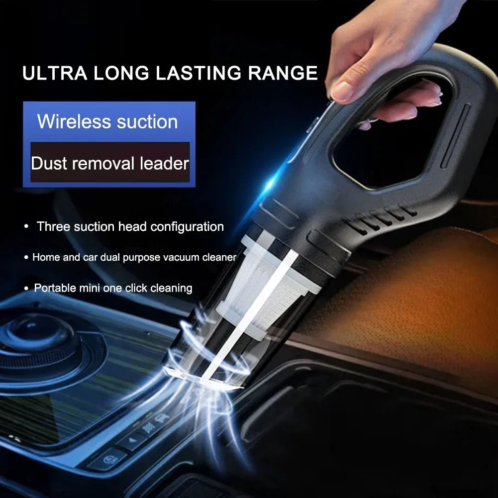 Aspirateur de Voiture Portable 120W – Sans Fil, Rechargeable USB