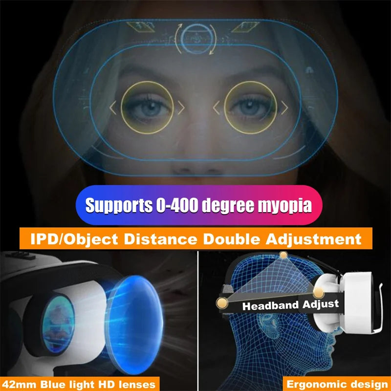 G05 MINI VR lunettes IMAX films 3D lunettes de réalité virtuelle Google carton boîte VR casque pour 4.5-6 "téléphone, Support jeu Joystick