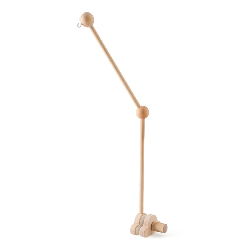 Lit de bébé Mobile en bois, hochet, jouet en feutre doux, ours de dessin animé, support Mobile, boîte à musique pour nouveau-né, cloche de lit, support suspendu