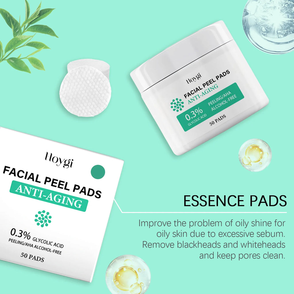 Tampons de coton à l'acide glycolique, rétrécit les Pores, élimination des points noirs, contrôle du sébum, traitement de l'acné, exfoliant, hydratant, soins pour la peau du visage