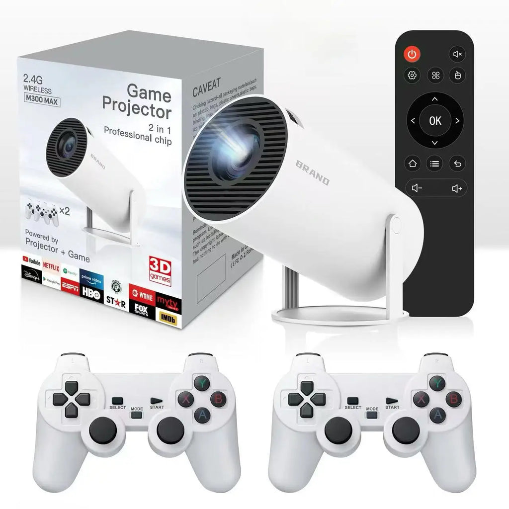 M300 Max Portable 4K Ultra Hd jeux de jeu enfants Console de jeu vidéoprojecteurs Android projecteur de cinéma maison intelligent