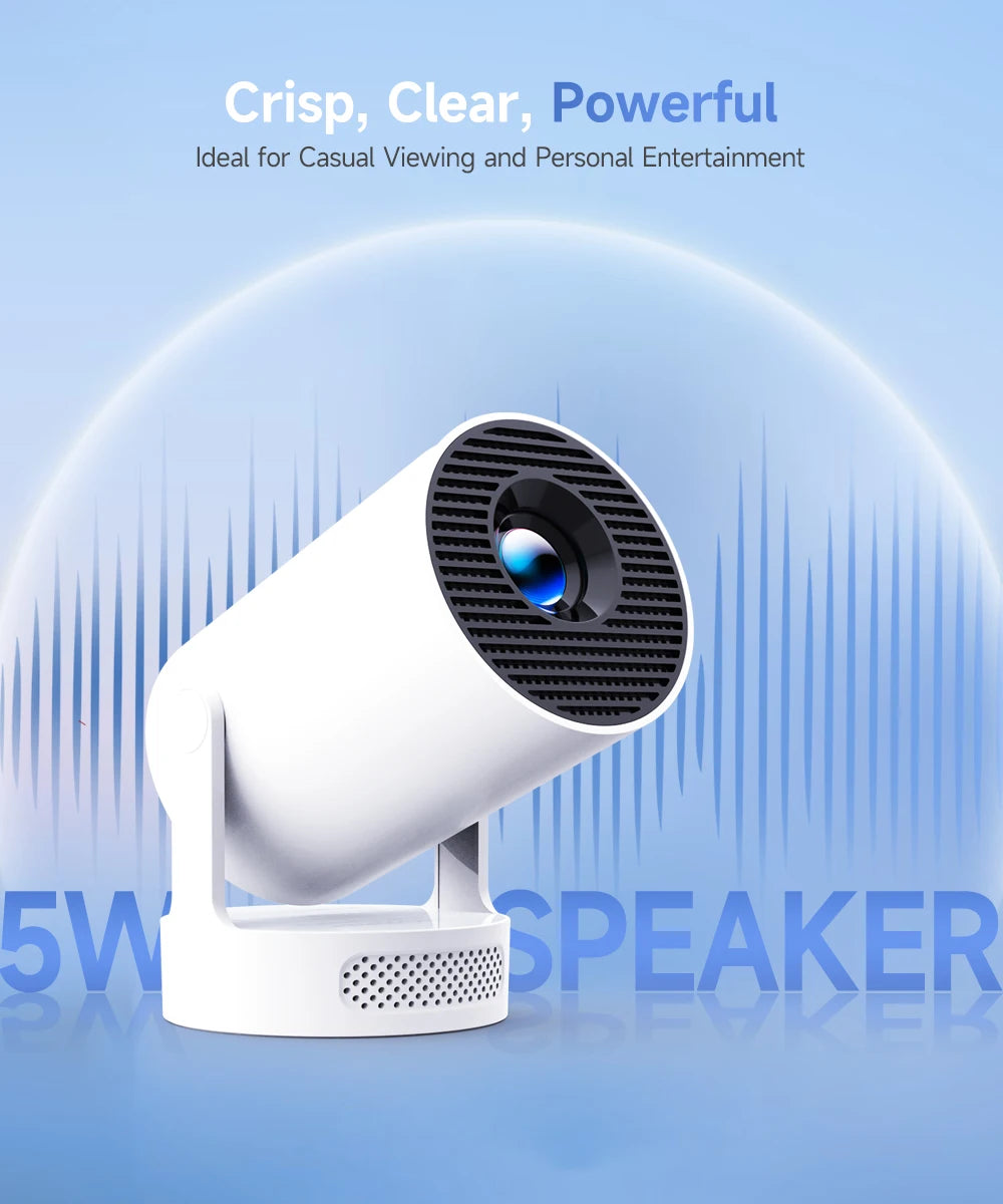 Projecteur portable NovaBeam 8K Android 14, 8000 lumens, WiFi 6, BT5.4, cinéma en plein air, haut-parleur HiFi 5W, prise en charge de la résolution 720P HD