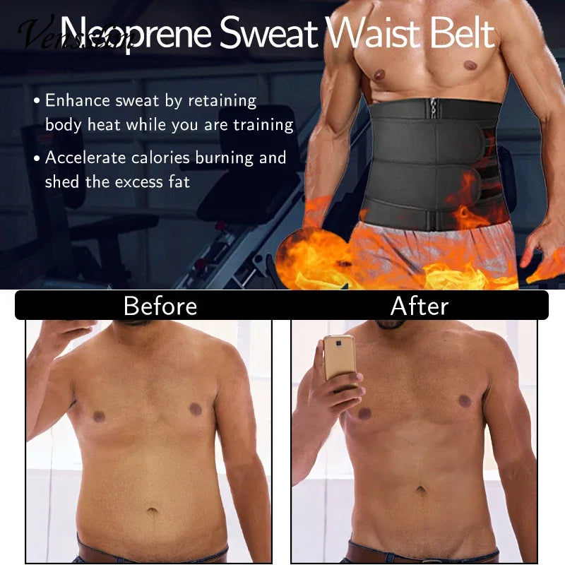 Vensslim hommes taille formateur corps Shapers minceur ceinture gaine perte de poids ventre Cinchers entraînement tondeuse Corset Sauna sueur sangle