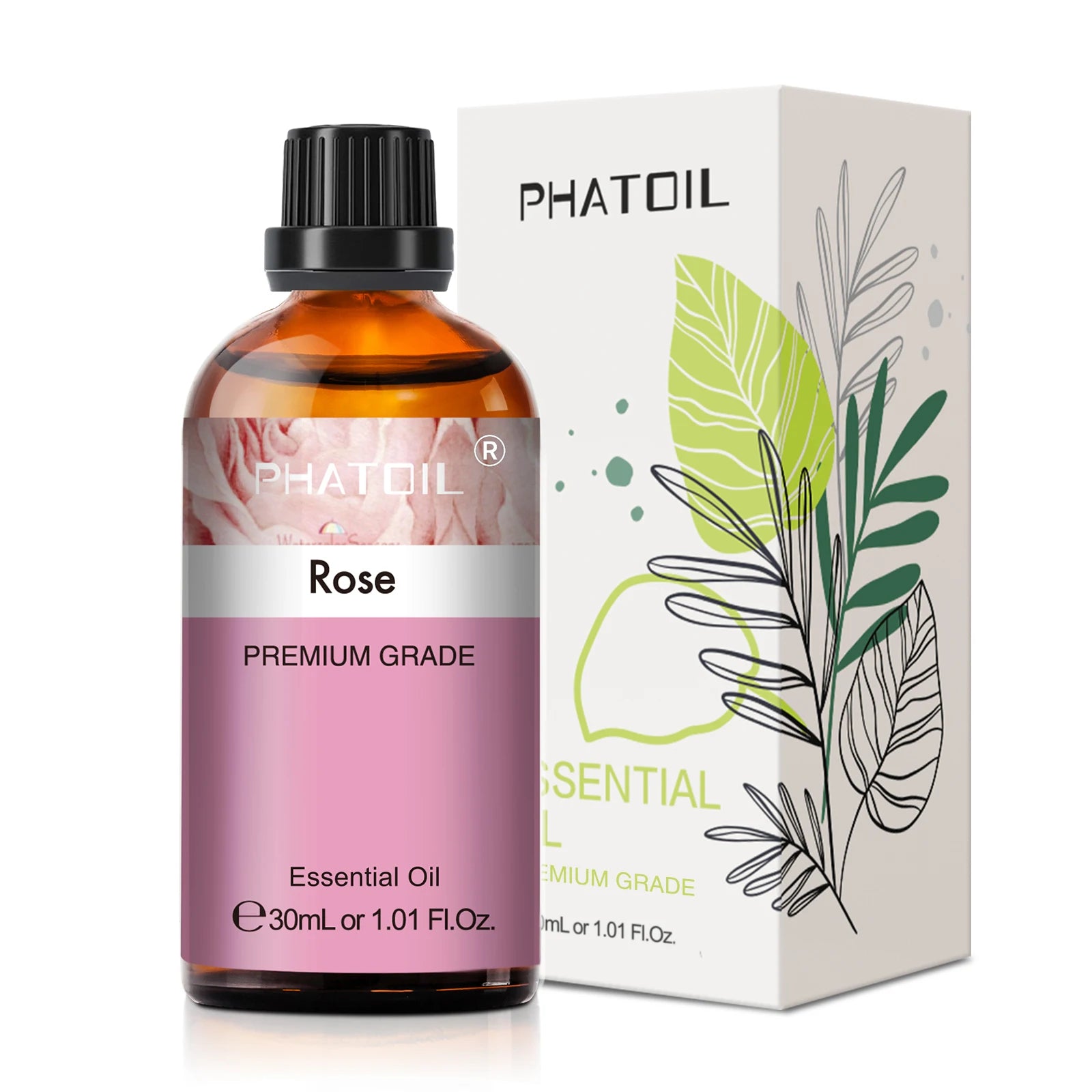 PHATOIL 1 pièces huile essentielle d'aromathérapie 30ml citron Eucalyptus lavande bergamote jasmin jiépro Rose vanille arôme huile essentielle