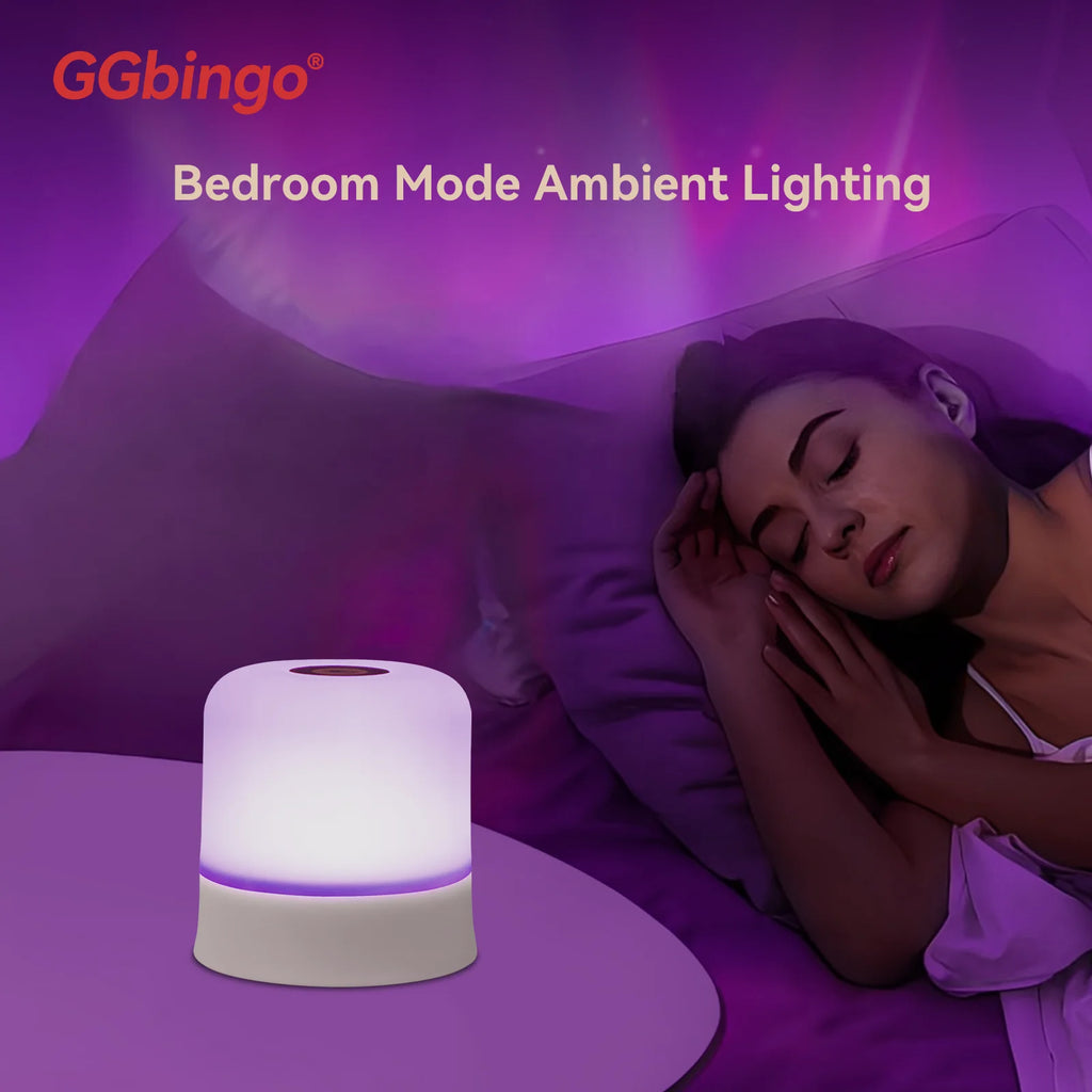 Veilleuse Tactile Rechargeable RGB – Télécommande, 16 Couleurs, Intensité Variable
