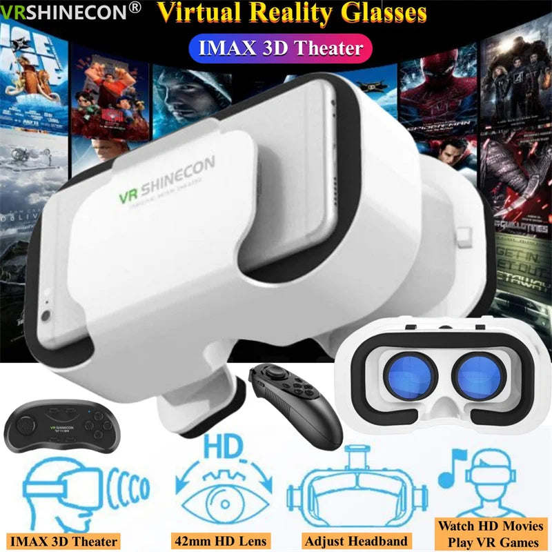 G05 MINI VR lunettes IMAX films 3D lunettes de réalité virtuelle Google carton boîte VR casque pour 4.5-6 "téléphone, Support jeu Joystick