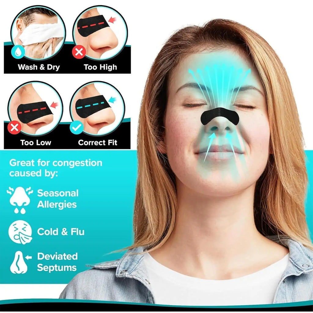 Bandes nasales Anti-ronflement pour la Correction respiratoire, Expansion physique, Patch Nasal respirant, meilleur sommeil, bande nasale Anti-ronflement
