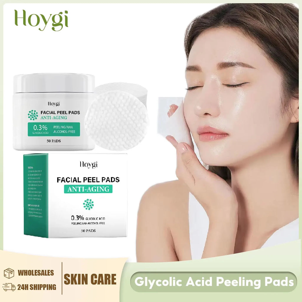 Tampons de coton à l'acide glycolique, rétrécit les Pores, élimination des points noirs, contrôle du sébum, traitement de l'acné, exfoliant, hydratant, soins pour la peau du visage