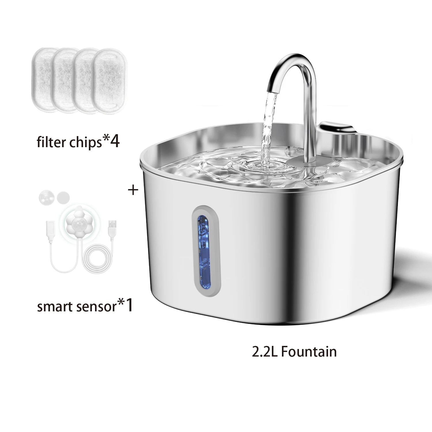 Fontaine automatique 2.2L pour chat et chien