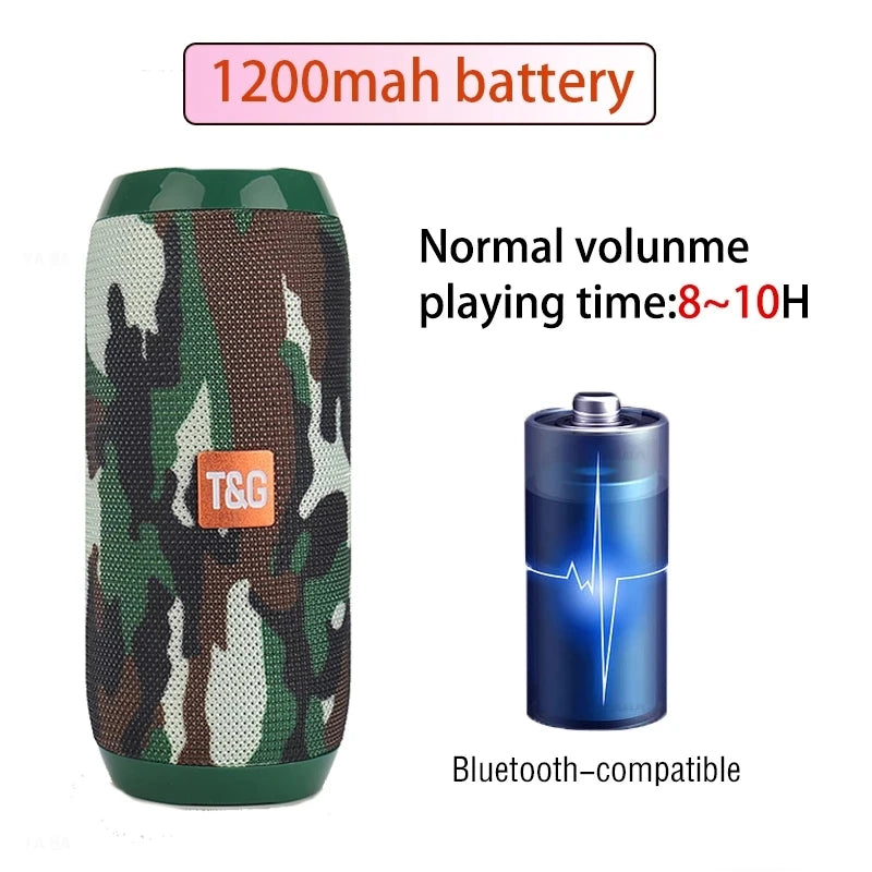 Haut-parleur Bluetooth portable sans fil, Caixa De Som, Boîte de son itude Bluetooth pour radio FM, Caisson de basses Blootooth, Audio mains libres, Baffe