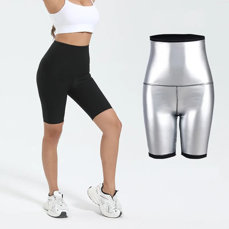 Short brûlant les graisses, Leggings de Compression, pantalon amincissant, taille longue, entraîneur de sueur, Thermo chaud, perte de poids, tondeuse pour femmes