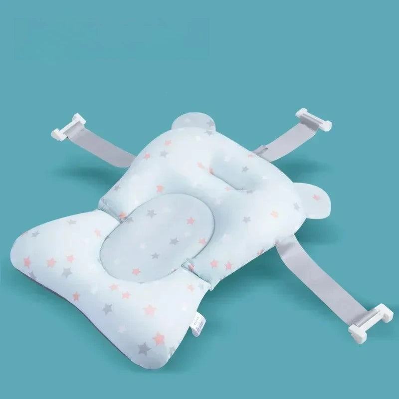 Tapis de bain antidérapant pour bébé, coussin de soutien pliable pour baignoire nouveau-né, oreiller de confort pour le corps, motif dessin animé