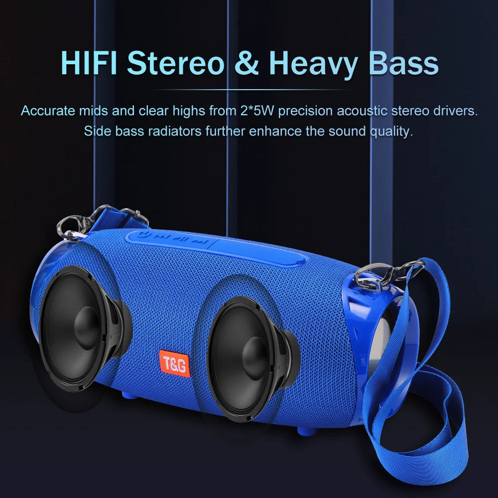 Caisson de basses sans fil Bluetooth portable, haut-parleur, boîte de son, musique, basse, ordinateur, PC, TV, radio FM, injuste, grand, 10W