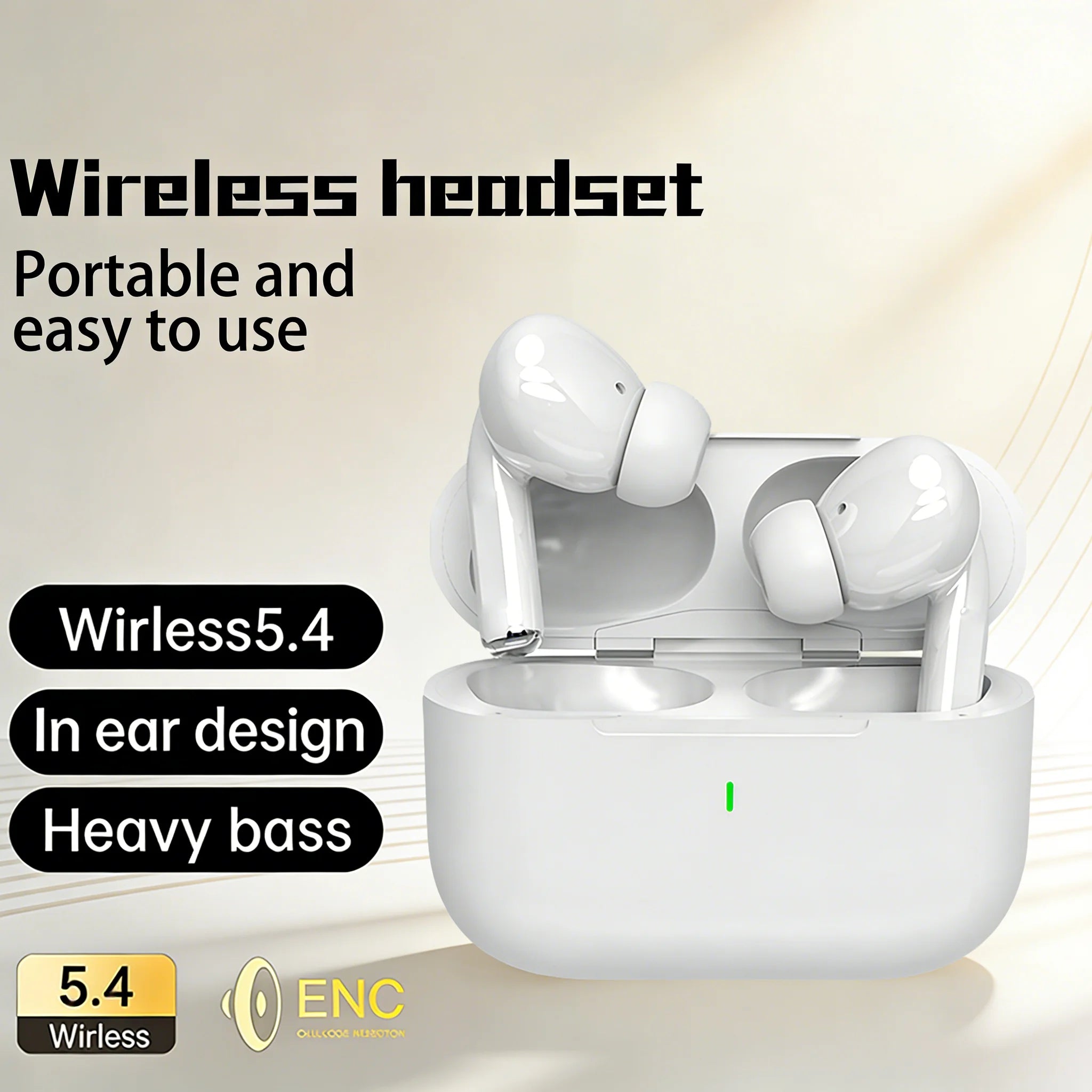 Écouteurs Bluetooth 5.4 A7 - Casque Sport Double Mode avec Réduction de Bruit HD pour Appels, Micro et Musique, ou Étui de Protection