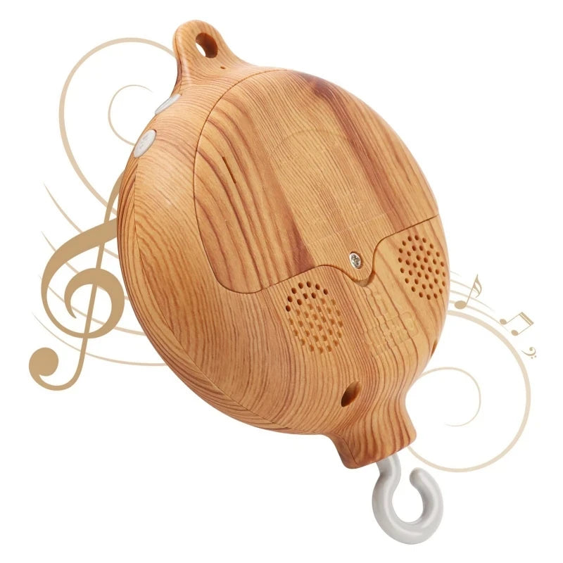 Boîte à musique rotative pour nouveau-nés, berceau pour bébé de 0 à 12 mois, hochet suspendu couleur bois, jouets musicaux apaisants, cadeau pour bébé