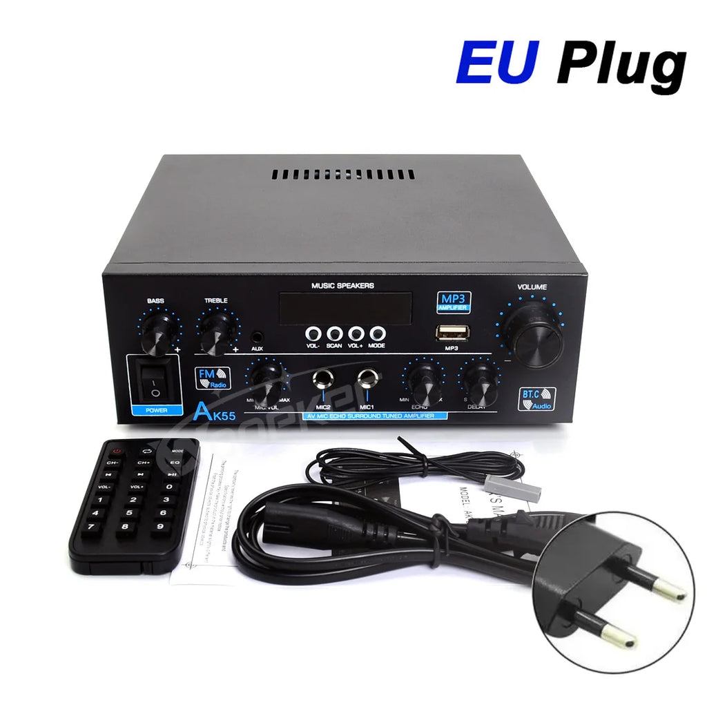 Woopker AK35/AK45/AK45 Pro/AK55 amplificateur numérique amplificateur de son Bluetooth 2 canaux HIFi FM USB amplificateur Audio pour maison voiture karaoké