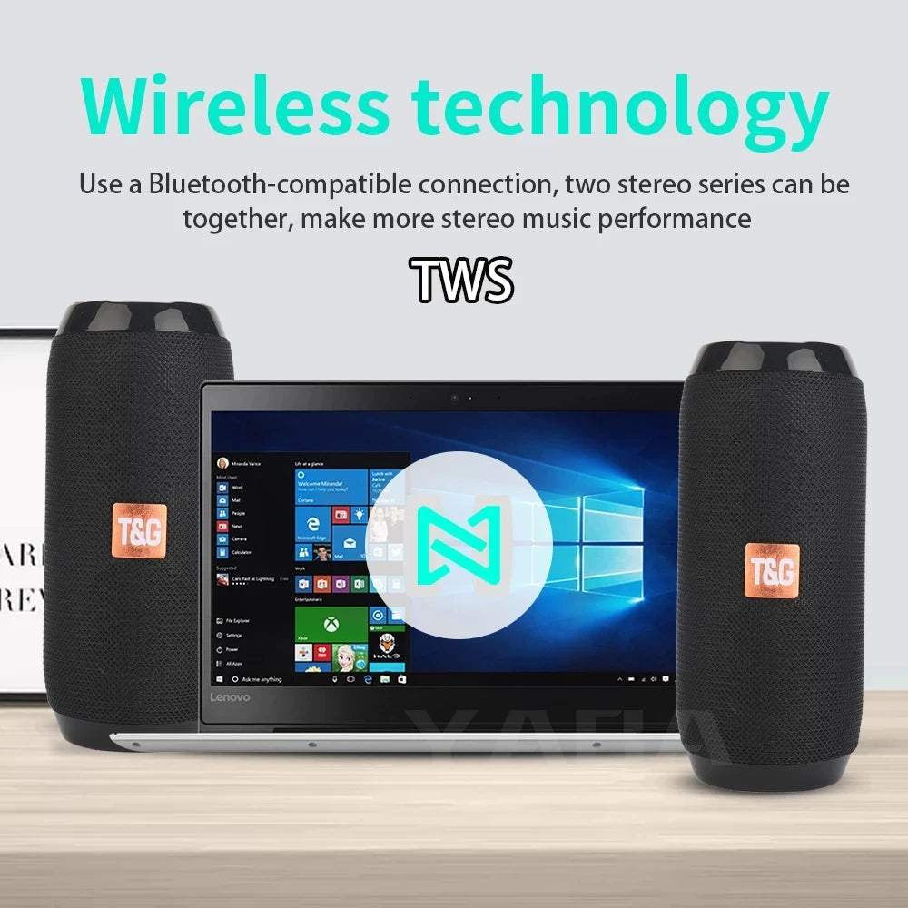 Haut-parleur Bluetooth portable sans fil, Caixa De Som, Boîte de son itude Bluetooth pour radio FM, Caisson de basses Blootooth, Audio mains libres, Baffe