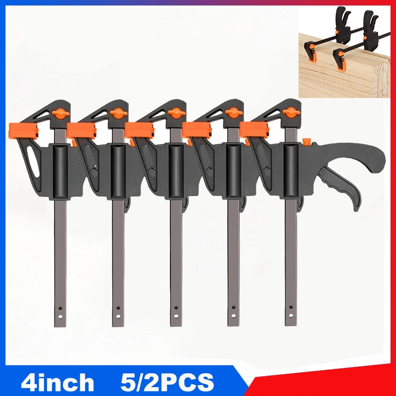 5/2 pièces barre de travail pour le travail du bois 4 pouces pince ensemble dur rapide cliquet libération pince bricolage menuiserie outil à main pince à bois