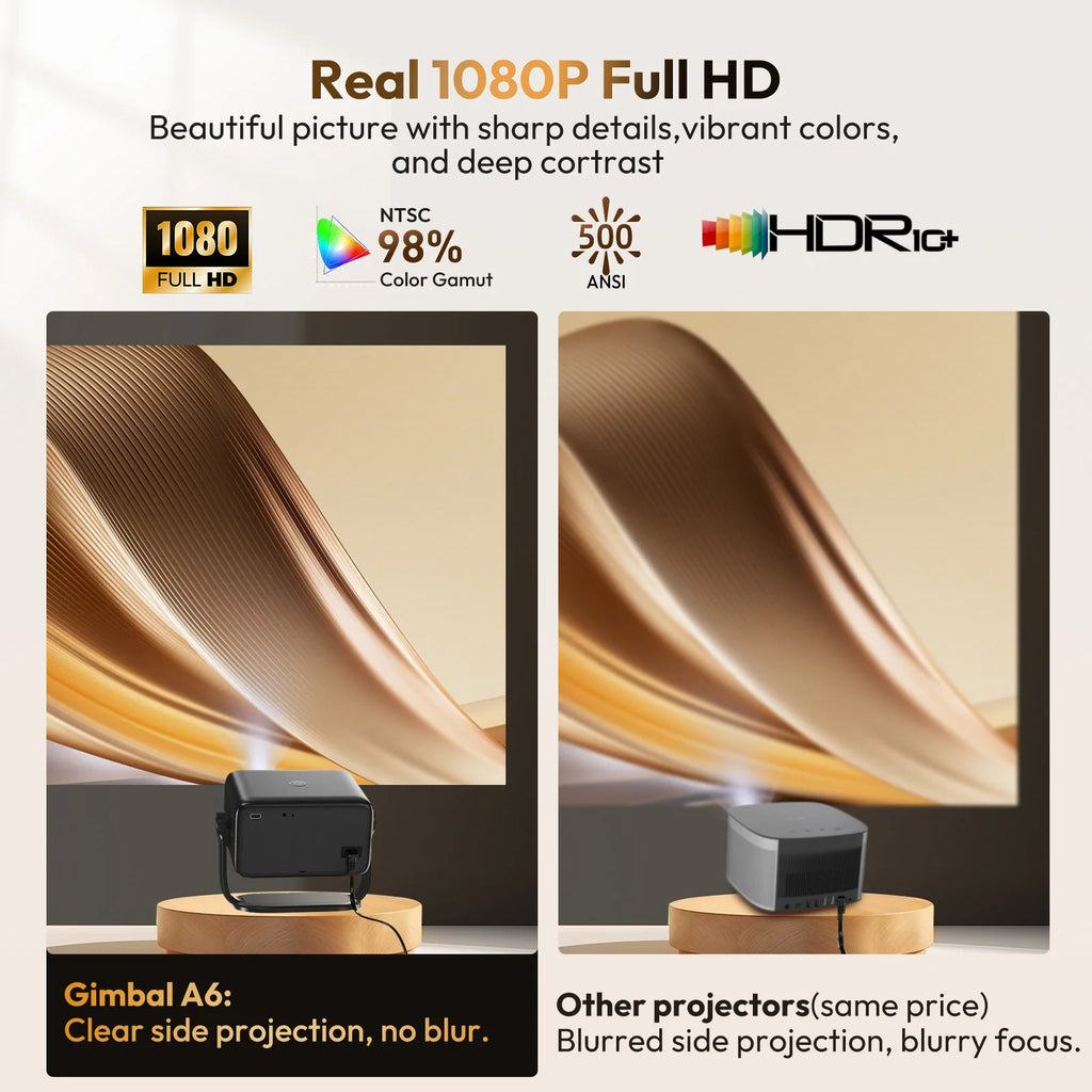 XGODY 4K projecteur natif 1080P mise au point automatique WiFi6 18000 lumens Android projecteur HD Home cinéma pour la maison
