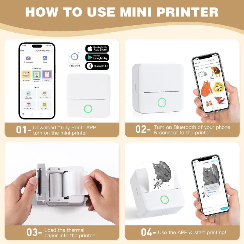 Mini-imprimante thermique Bluetooth 57mm