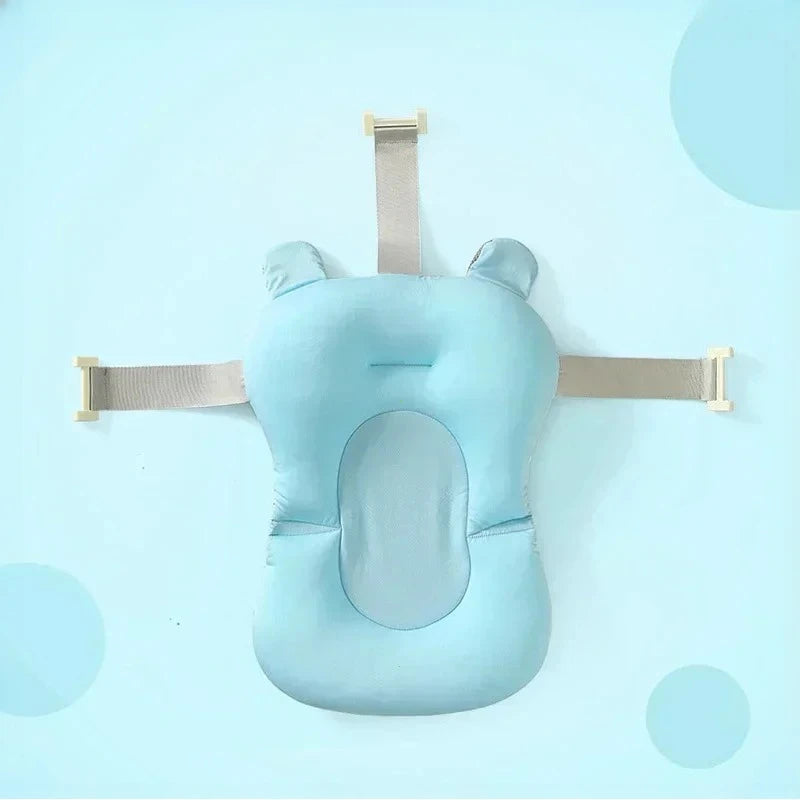 Tapis de bain antidérapant pour bébé, coussin de soutien pliable pour baignoire nouveau-né, oreiller de confort pour le corps, motif dessin animé