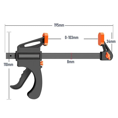 5/2 pièces barre de travail pour le travail du bois 4 pouces pince ensemble dur rapide cliquet libération pince bricolage menuiserie outil à main pince à bois